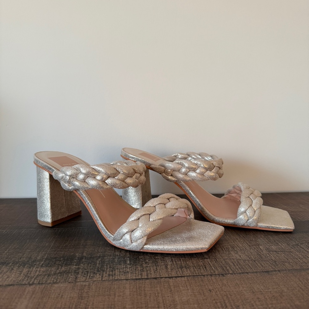 Dolce Vita Light Gold Paily Braided Heels